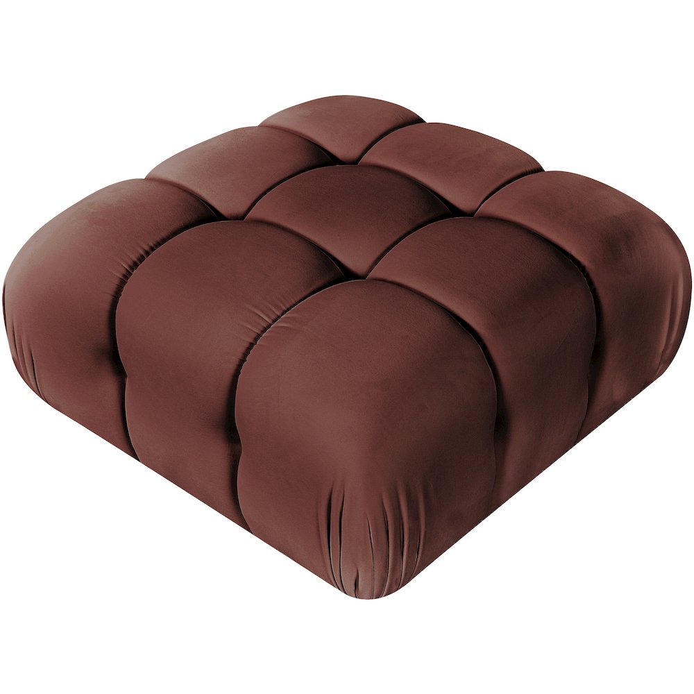 Orin Rose Velvet Performance Fabric Upholstered Modular Ottoman