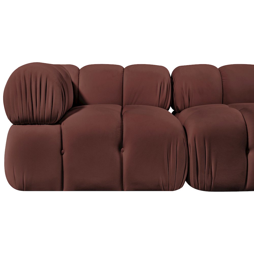 Orin Rose Velvet Performance Fabric Upholstered 2 pc. Modular Sofa