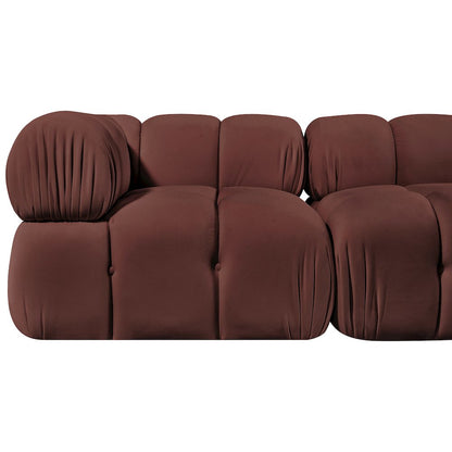 Orin Rose Velvet Performance Fabric Upholstered 2 pc. Modular Sofa