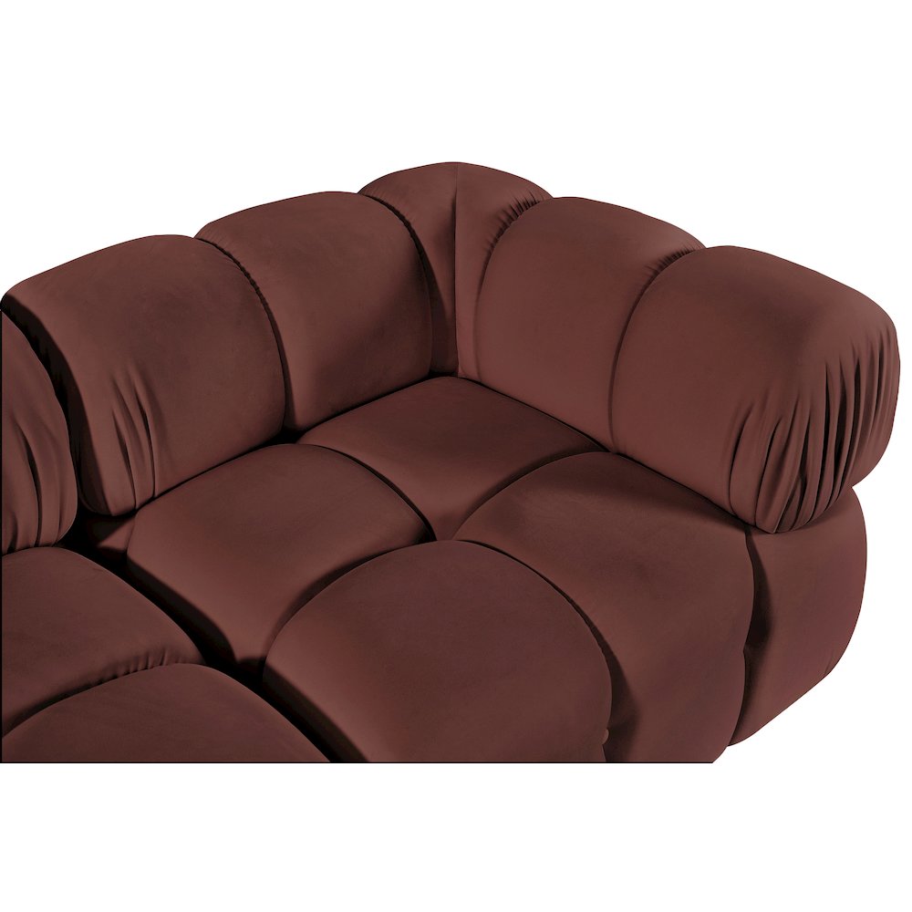 Orin Rose Velvet Performance Fabric Upholstered 2 pc. Modular Sofa
