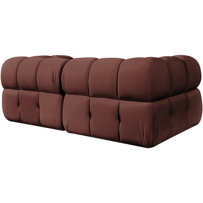 Orin Rose Velvet Performance Fabric Upholstered 2 pc. Modular Sofa