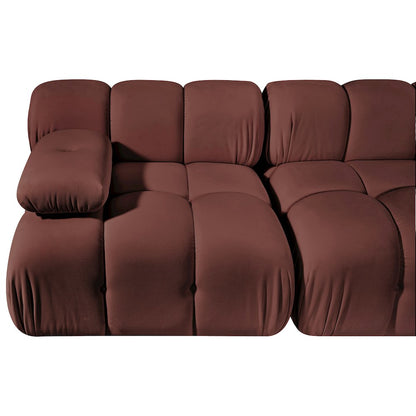 Orin Rose Velvet Performance Fabric Upholstered 2 pc. Modular Sofa