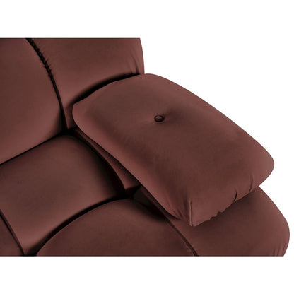 Orin Rose Velvet Performance Fabric Upholstered 2 pc. Modular Sofa