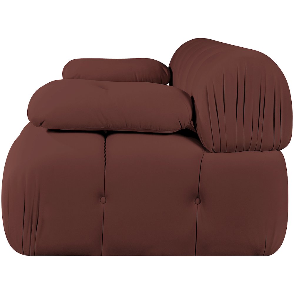 Orin Rose Velvet Performance Fabric Upholstered 2 pc. Modular Sofa