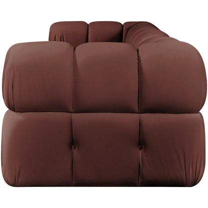 Orin Rose Velvet Performance Fabric Upholstered 3 pc. Modular Sofa