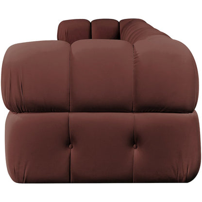 Orin Rose Velvet Performance Fabric Upholstered 4 pc. Modular Sofa