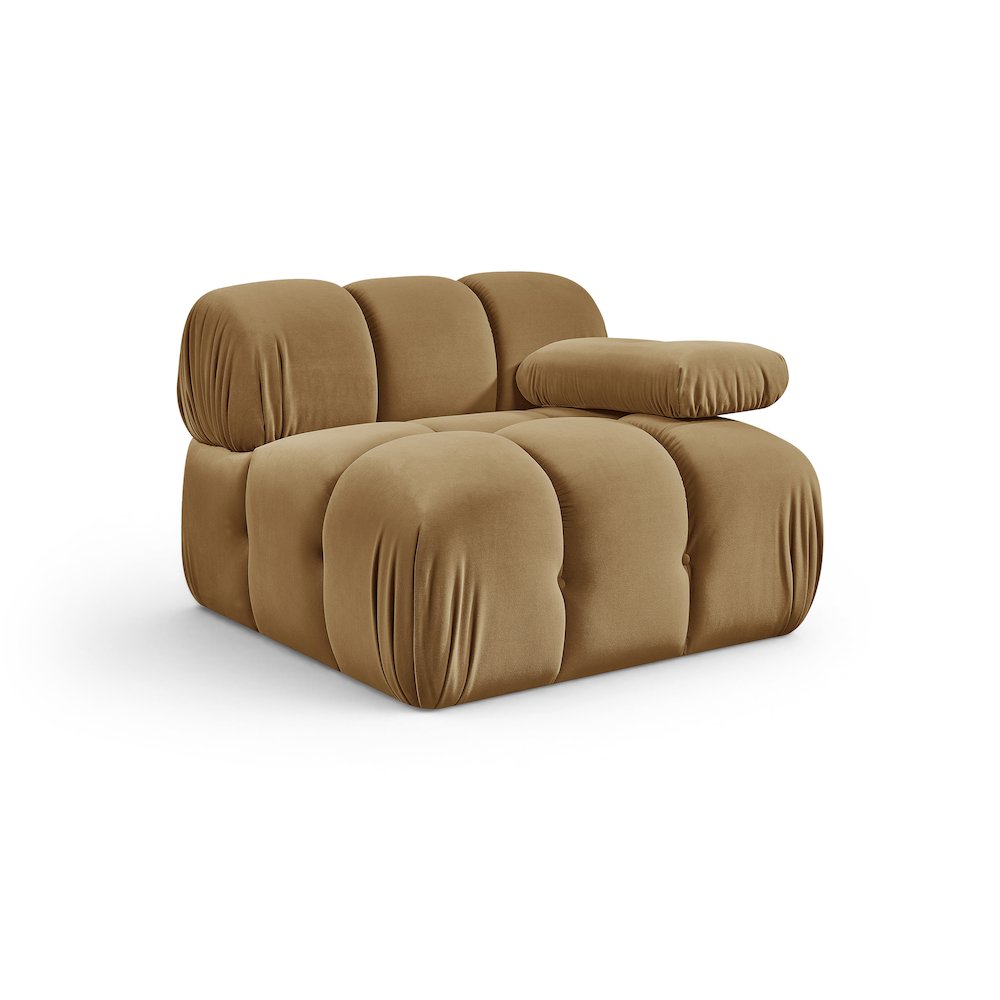 Orin Saddle Velvet Performance Fabric Upholstered Modular Chair