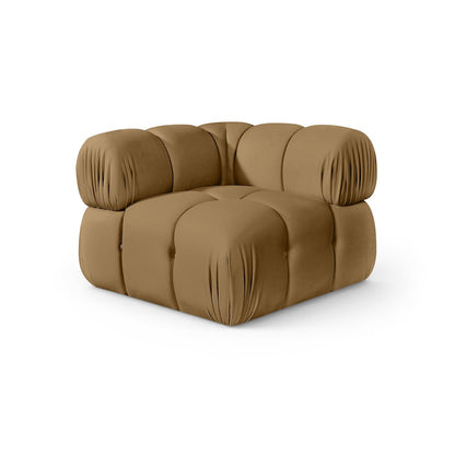 Orin Saddle Velvet Performance Fabric Upholstered Modular Corner Chair