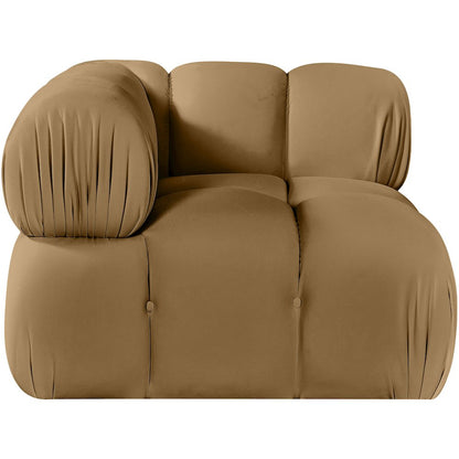 Orin Saddle Velvet Performance Fabric Upholstered Modular Corner Chair