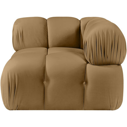 Orin Saddle Velvet Performance Fabric Upholstered Modular Corner Chair