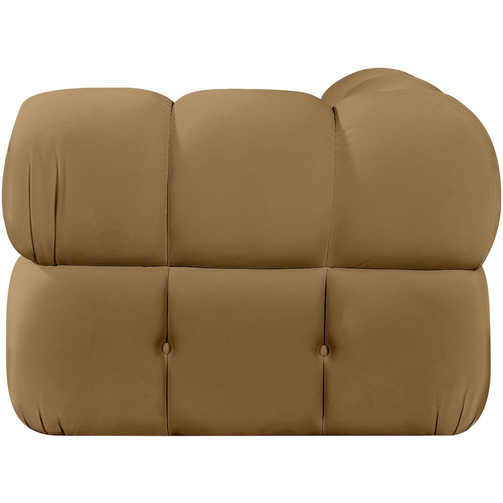 Orin Saddle Velvet Performance Fabric Upholstered Modular Corner Chair