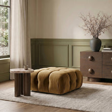 Orin Saddle Velvet Performance Fabric Upholstered Modular Ottoman