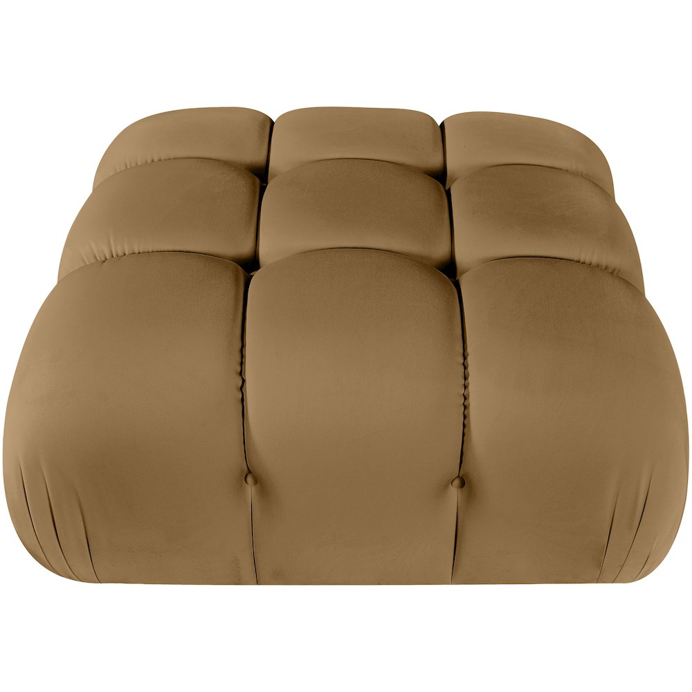 Orin Saddle Velvet Performance Fabric Upholstered Modular Ottoman