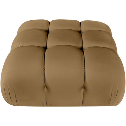 Orin Saddle Velvet Performance Fabric Upholstered Modular Ottoman