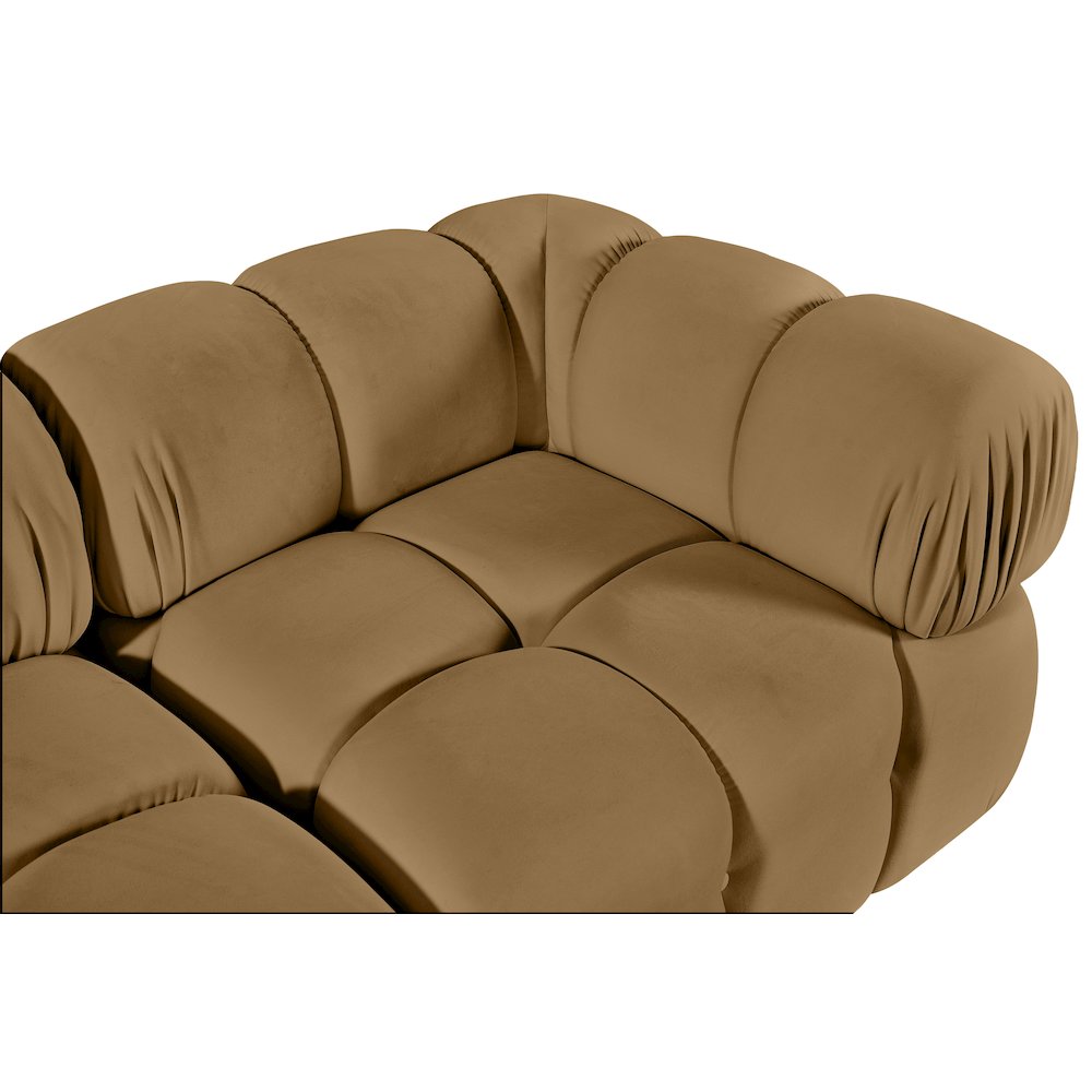 Orin Saddle Velvet Performance Fabric Upholstered 2 pc. Modular Sofa