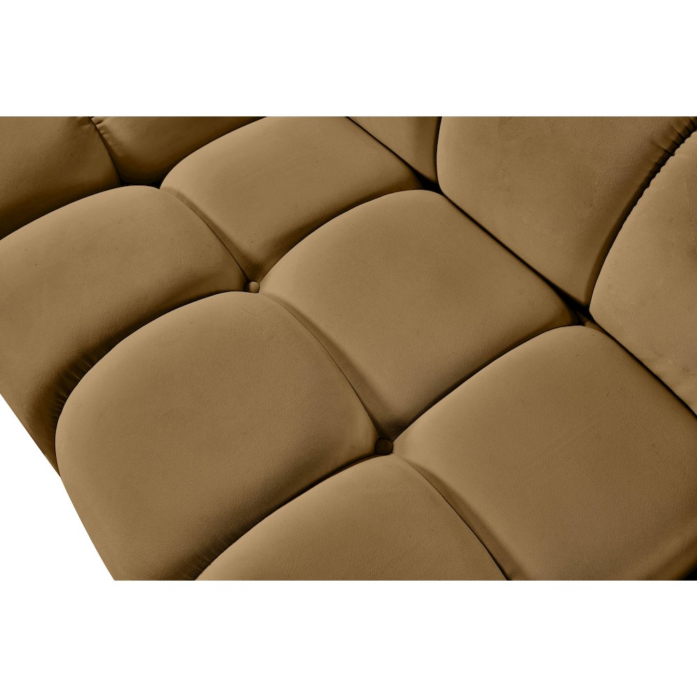Orin Saddle Velvet Performance Fabric Upholstered 2 pc. Modular Sofa