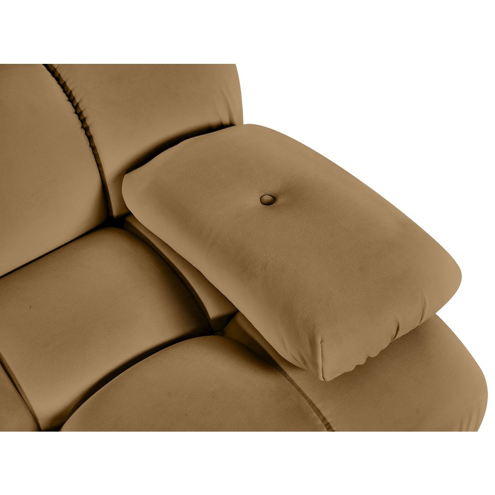 Orin Saddle Velvet Performance Fabric Upholstered 2 pc. Modular Sofa