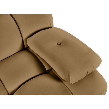 Orin Saddle Velvet Performance Fabric Upholstered 2 pc. Modular Sofa
