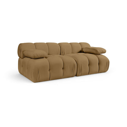 Orin Saddle Velvet Performance Fabric Upholstered 2 pc. Modular Sofa