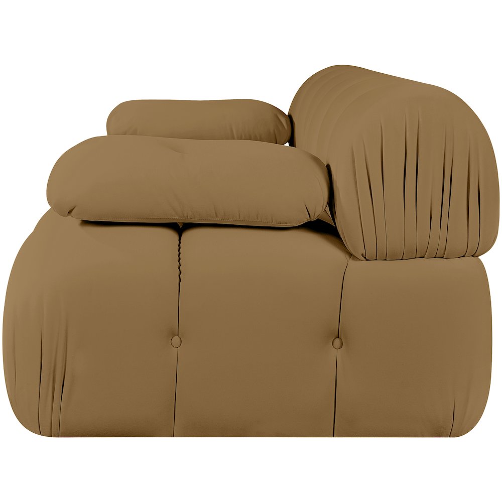 Orin Saddle Velvet Performance Fabric Upholstered 2 pc. Modular Sofa