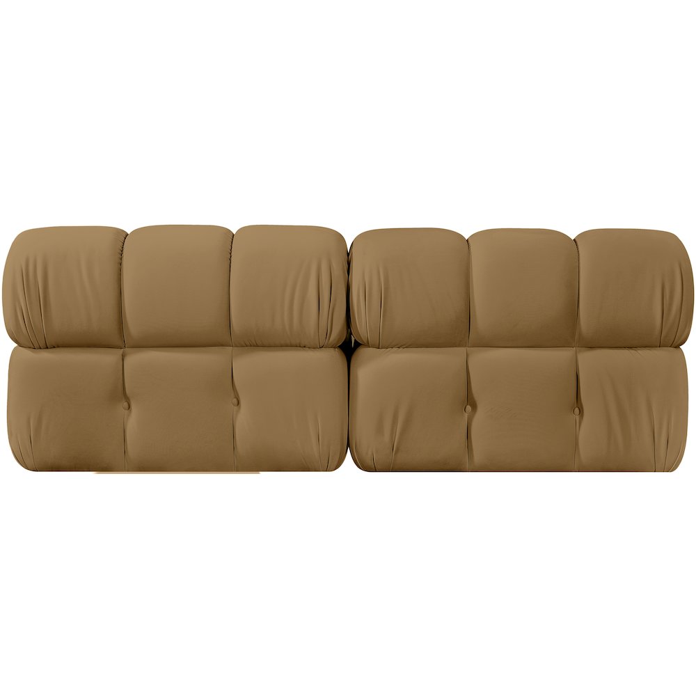 Orin Saddle Velvet Performance Fabric Upholstered 2 pc. Modular Sofa