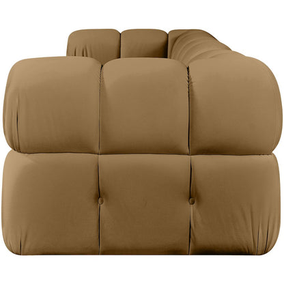 Orin Saddle Velvet Performance Fabric Upholstered 3 pc. Modular Sofa
