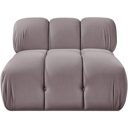 Orin Taupe Velvet Performance Fabric Upholstered Modular Chair