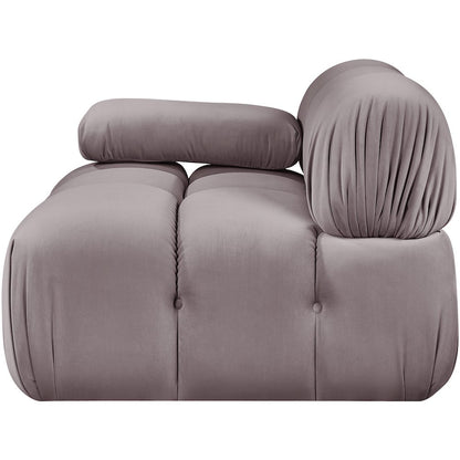 Orin Taupe Velvet Performance Fabric Upholstered Modular Chair