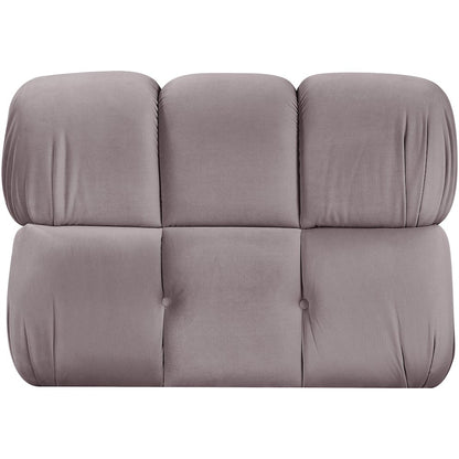 Orin Taupe Velvet Performance Fabric Upholstered Modular Chair