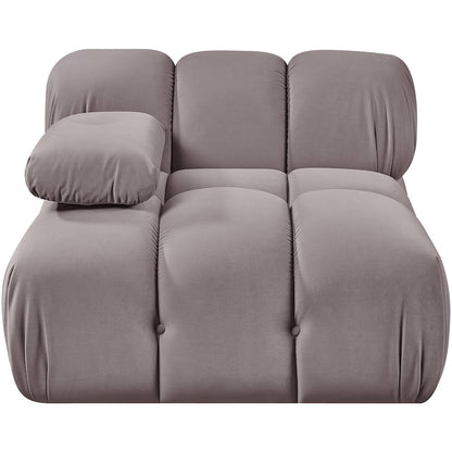 Orin Taupe Velvet Performance Fabric Upholstered Modular Chair