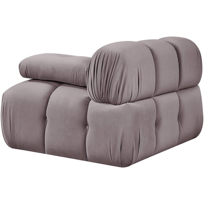Orin Taupe Velvet Performance Fabric Upholstered Modular Chair