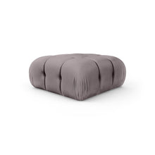 Orin Taupe Velvet Performance Fabric Upholstered Modular Ottoman