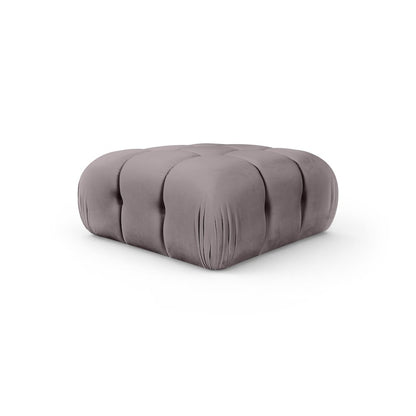 Orin Taupe Velvet Performance Fabric Upholstered Modular Ottoman