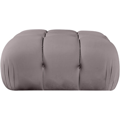 Orin Taupe Velvet Performance Fabric Upholstered Modular Ottoman