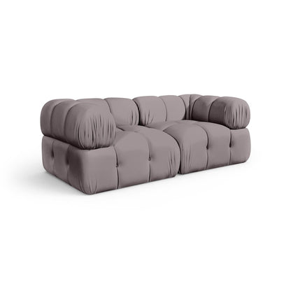 Orin Taupe Velvet Performance Fabric Upholstered 2 pc. Modular Sofa