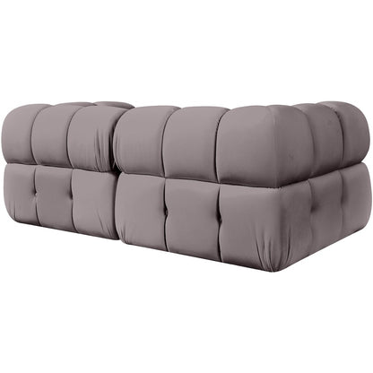 Orin Taupe Velvet Performance Fabric Upholstered 2 pc. Modular Sofa