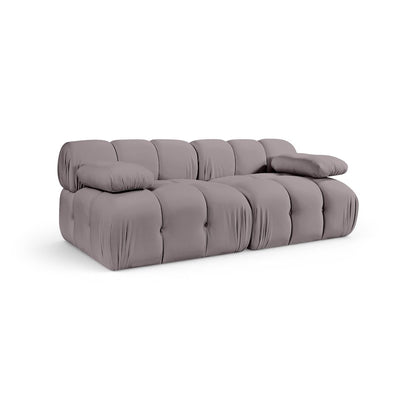 Orin Taupe Velvet Performance Fabric Upholstered 2 pc. Modular Sofa