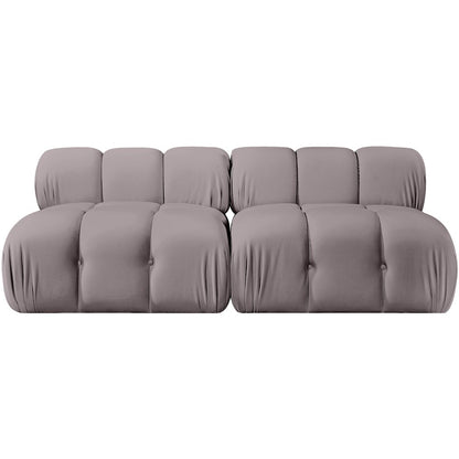 Orin Taupe Velvet Performance Fabric Upholstered 2 pc. Modular Sofa