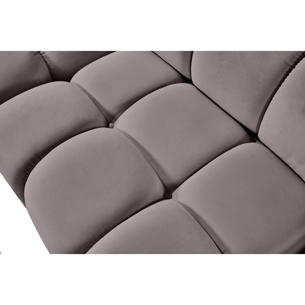 Orin Taupe Velvet Performance Fabric Upholstered 3 pc. Modular Sofa