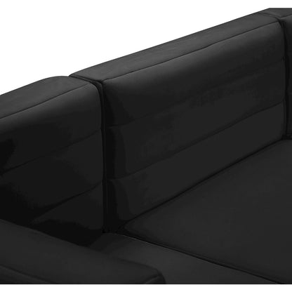Quincy Black Velvet Modular Armless Chair