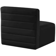 Quincy Black Velvet Modular Armless Chair