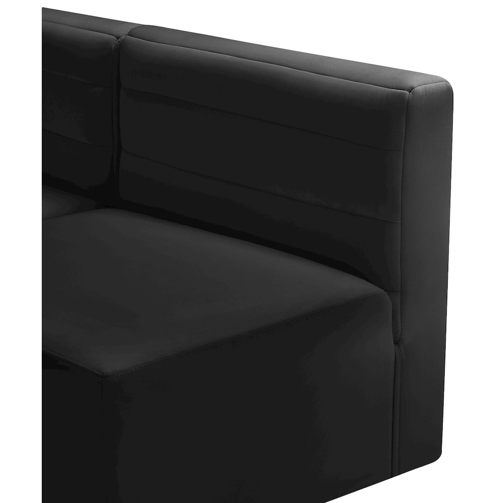 Quincy Black Velvet Modular Armless Chair