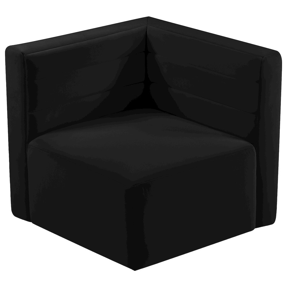Quincy Black Velvet Modular Corner Chair