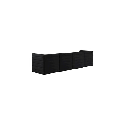 Quincy Black Velvet Modular Sofa