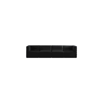 Quincy Black Velvet Modular Sofa