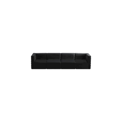 Quincy Black Velvet Modular Sofa