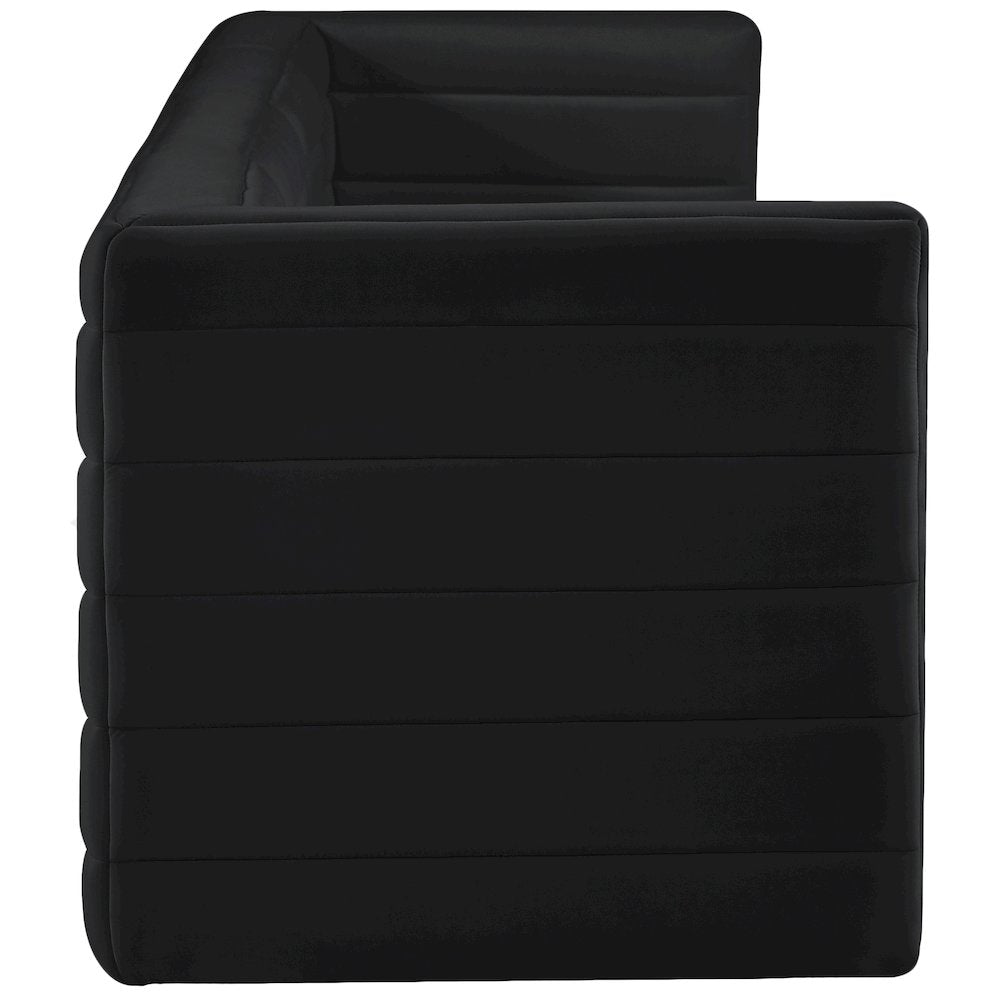 Quincy Black Velvet Modular Sofa