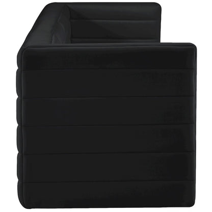Quincy Black Velvet Modular Sofa