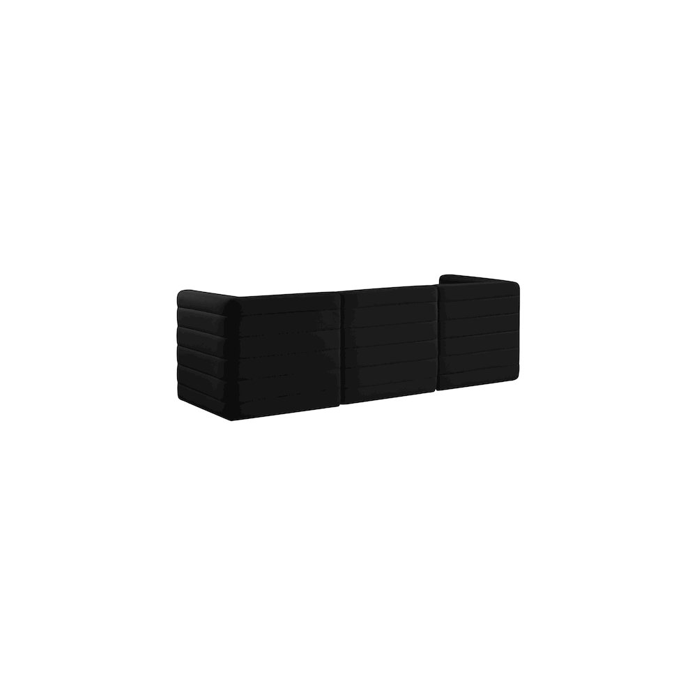 Quincy Black Velvet Modular Sofa