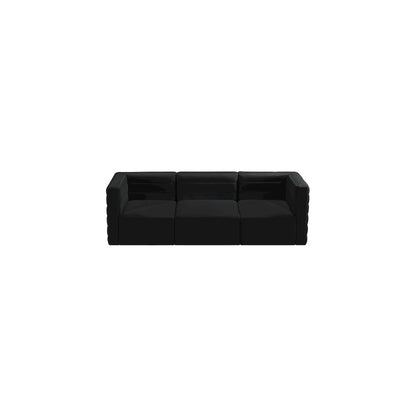Quincy Black Velvet Modular Sofa